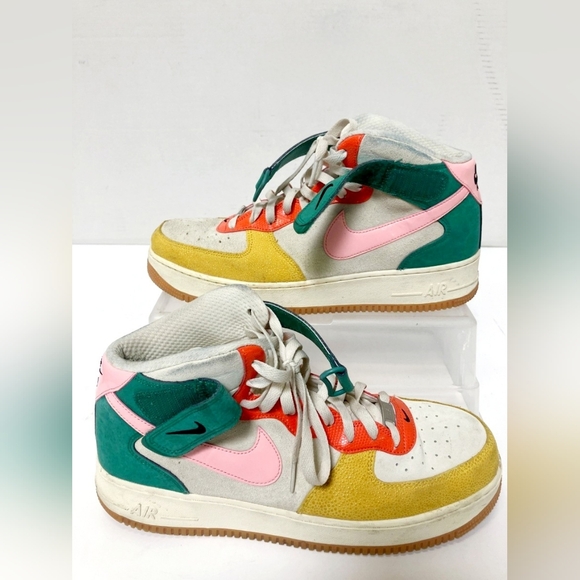 Nike Other - Nike Air Force 1 Mid Coconut Milk Vivid Sulfer Rush Orange Sneakers Men Size 12